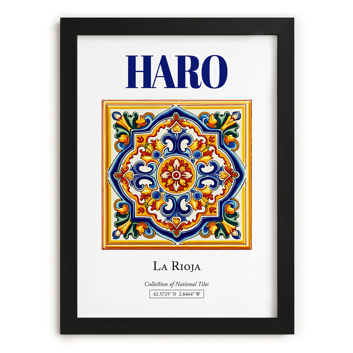 Haro, Spain – Dream Destination Decor, in sleek black frame