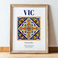 Vic, Spain – Travel Print, in wooden frame leaning on the floor