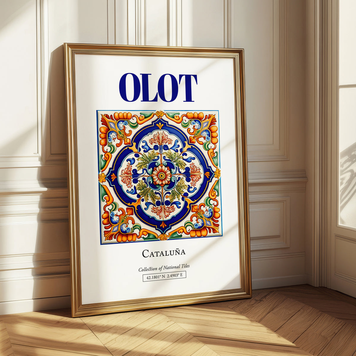 Olot, Spain – Historic Cities Art Print, styled in a charming Paris street view