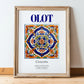 Olot, Spain – Historic Cities Art Print, in wooden frame leaning on the floor
