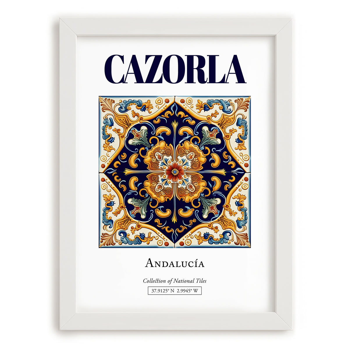 Cazorla, Spain – Travel Print, placed in minimal white frame