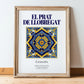 El Prat de Llobregat, Spain – Global Cities Wall Print, in wooden frame leaning on the floor
