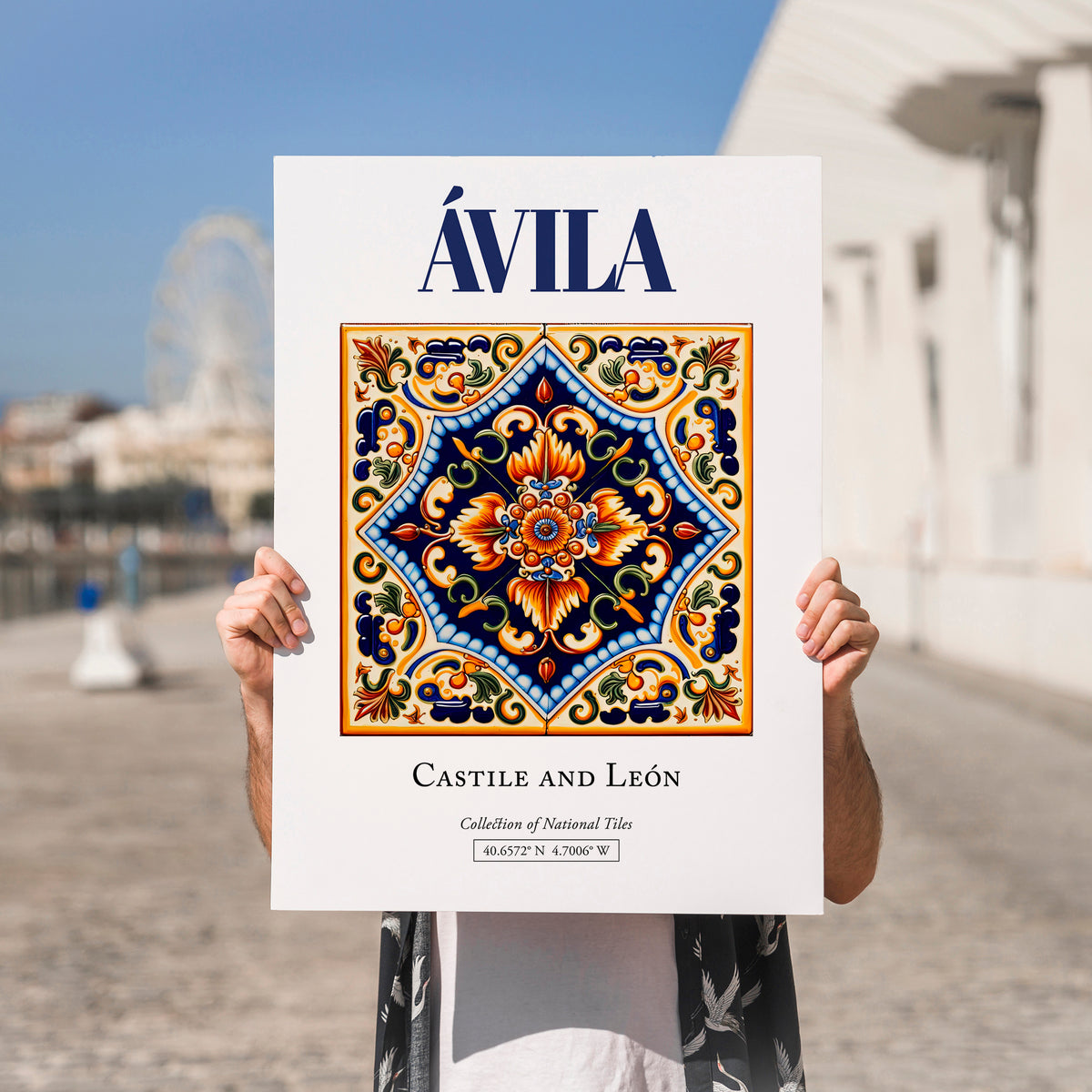 Ávila, Spain – Travel Print, no-text version framed in wood