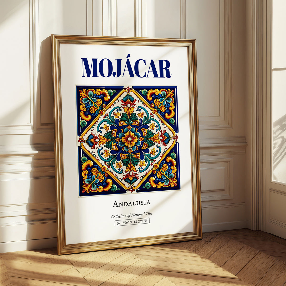 Mojácar, Spain – Travel Poster, styled in a charming Paris street view