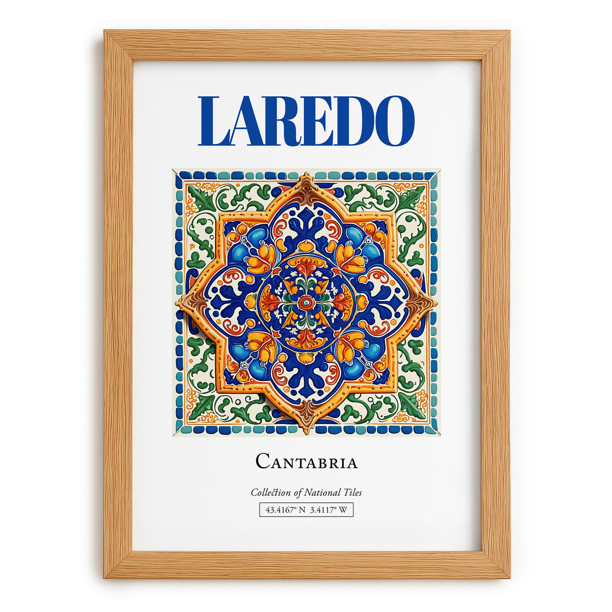 Laredo, Spain – Travel Wall Decor, set in oak frame