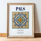 Pals, Spain – Travel Destination Art, in wooden frame leaning on the floor