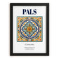 Pals, Spain – Travel Destination Art, in sleek black frame