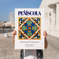 Peñíscola, Spain – World Travel Art, no-text version framed in wood