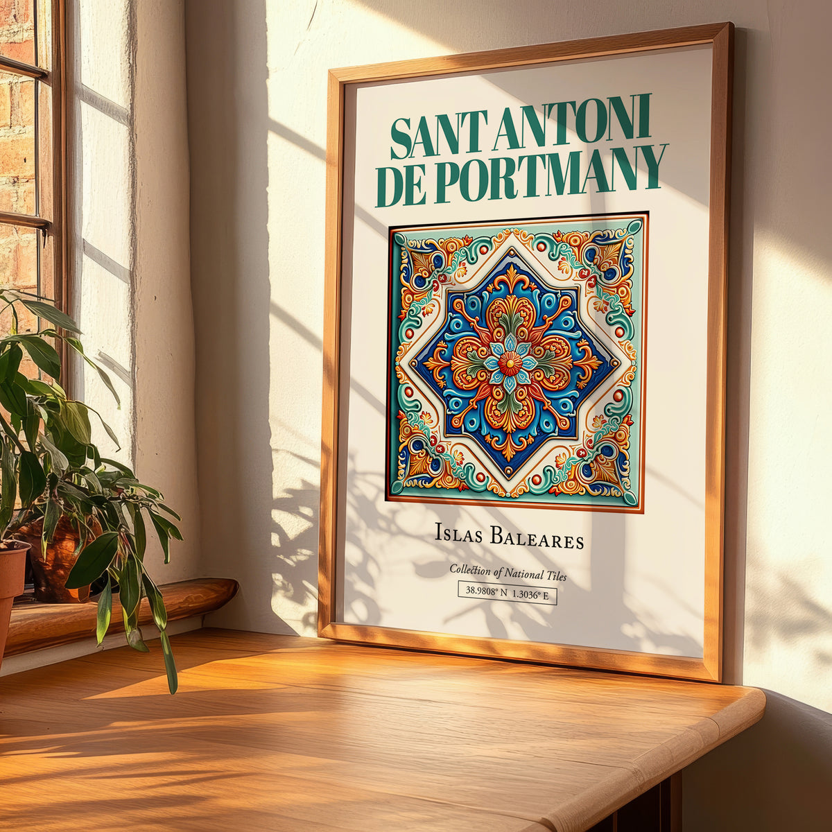 Sant Antoni de Portmany, Spain – Travel Poster, clean layout with no caption