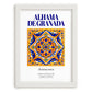 Alhama de Granada, Spain – Retro Travel Poster, placed in minimal white frame
