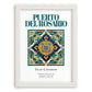 Puerto del Rosario, Spain – Minimalist Travel Print, placed in minimal white frame