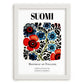 Suomi, Finland – Travel Wall Decor, placed in minimal white frame