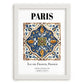 Paris, France – Travel Poster, placed in minimal white frame