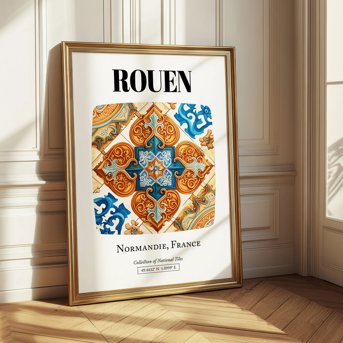 Rouen, France – Architectural Travel Art, styled in a charming Paris street view
