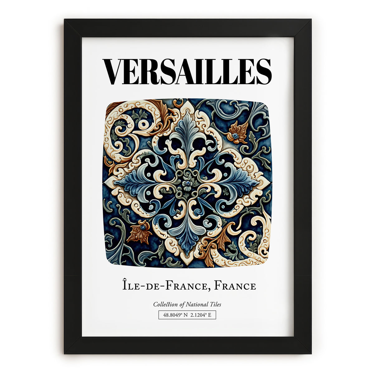 Versailles, France – Travel Print, in sleek black frame