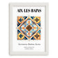 Aix-les-bains, France – Travel Print, placed in minimal white frame