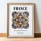 France, République Française – Wanderlust Wall Decor, in wooden frame leaning on the floor