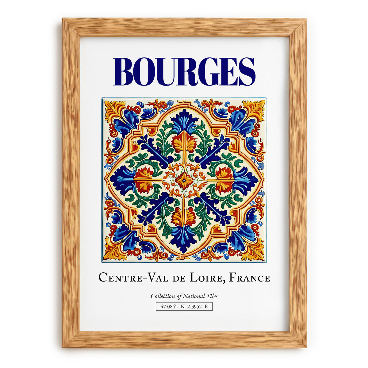 Bourges, France – Travel Wall Art, set in oak frame