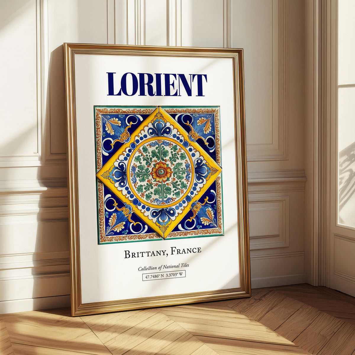 Lorient, France – Travel Print, styled in a charming Paris street view