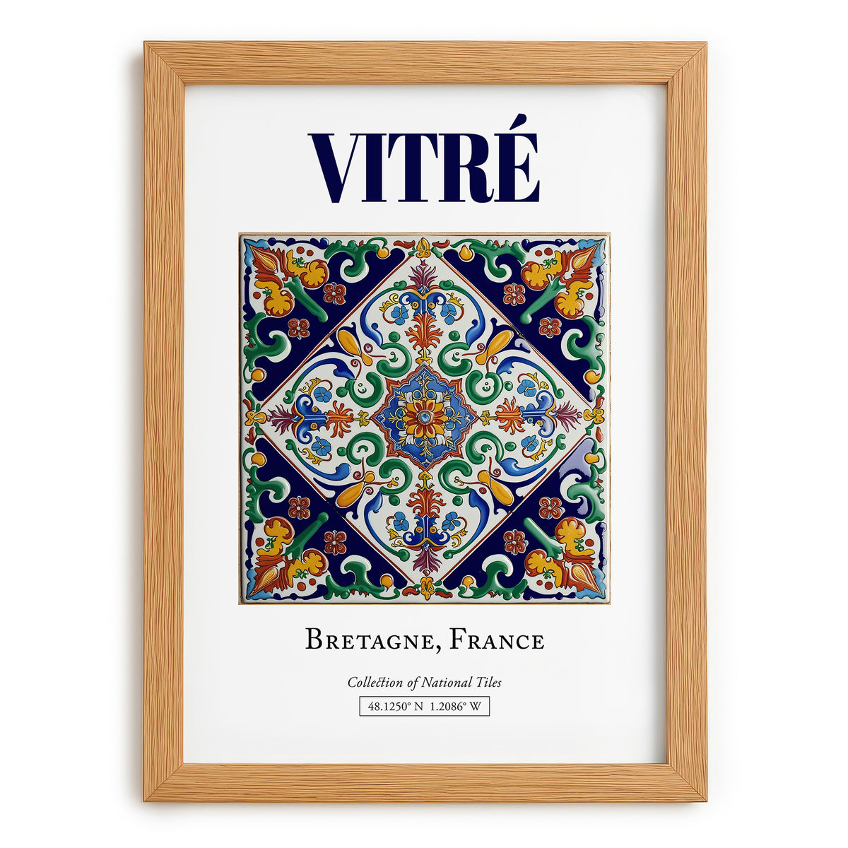 Vitré, France – Travel Wall Art, set in oak frame