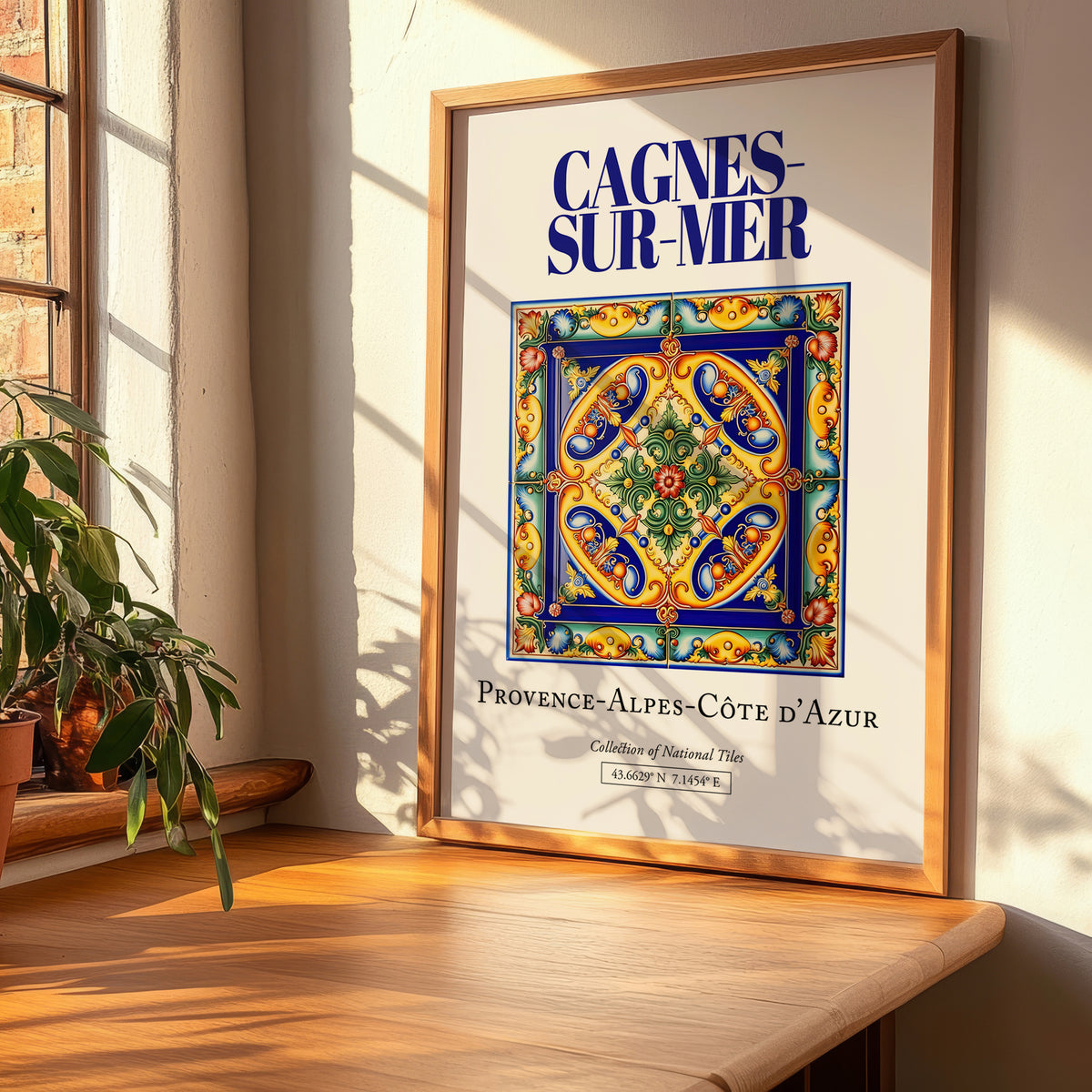 Cagnes-sur-Mer, France – Travel Print, clean layout with no caption