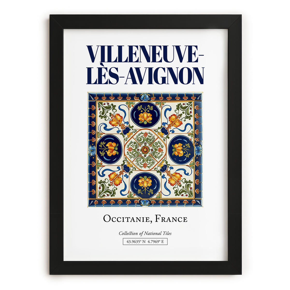 Villeneuve-lès-Avignon, France – Travel Print, in sleek black frame