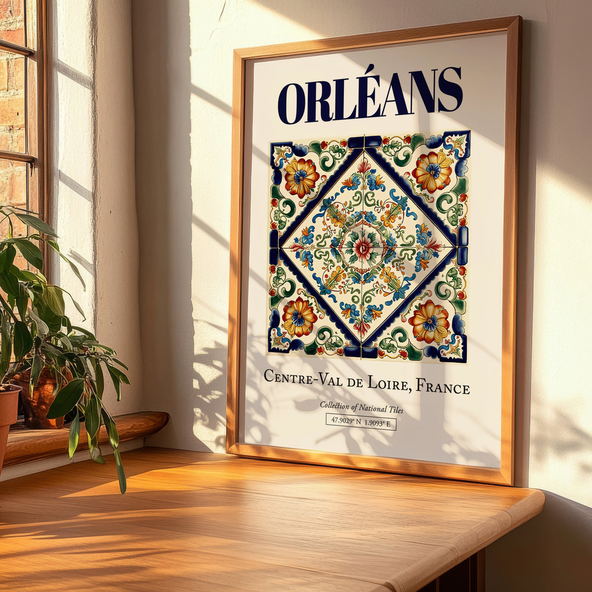 Orléans, France – Travel Print, clean layout with no caption