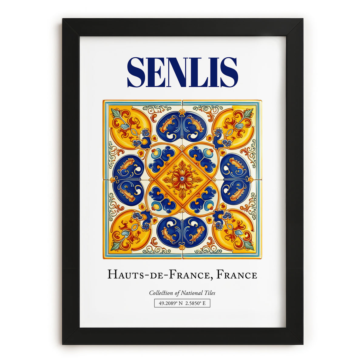 Senlis, France – Global Wall Art, in sleek black frame