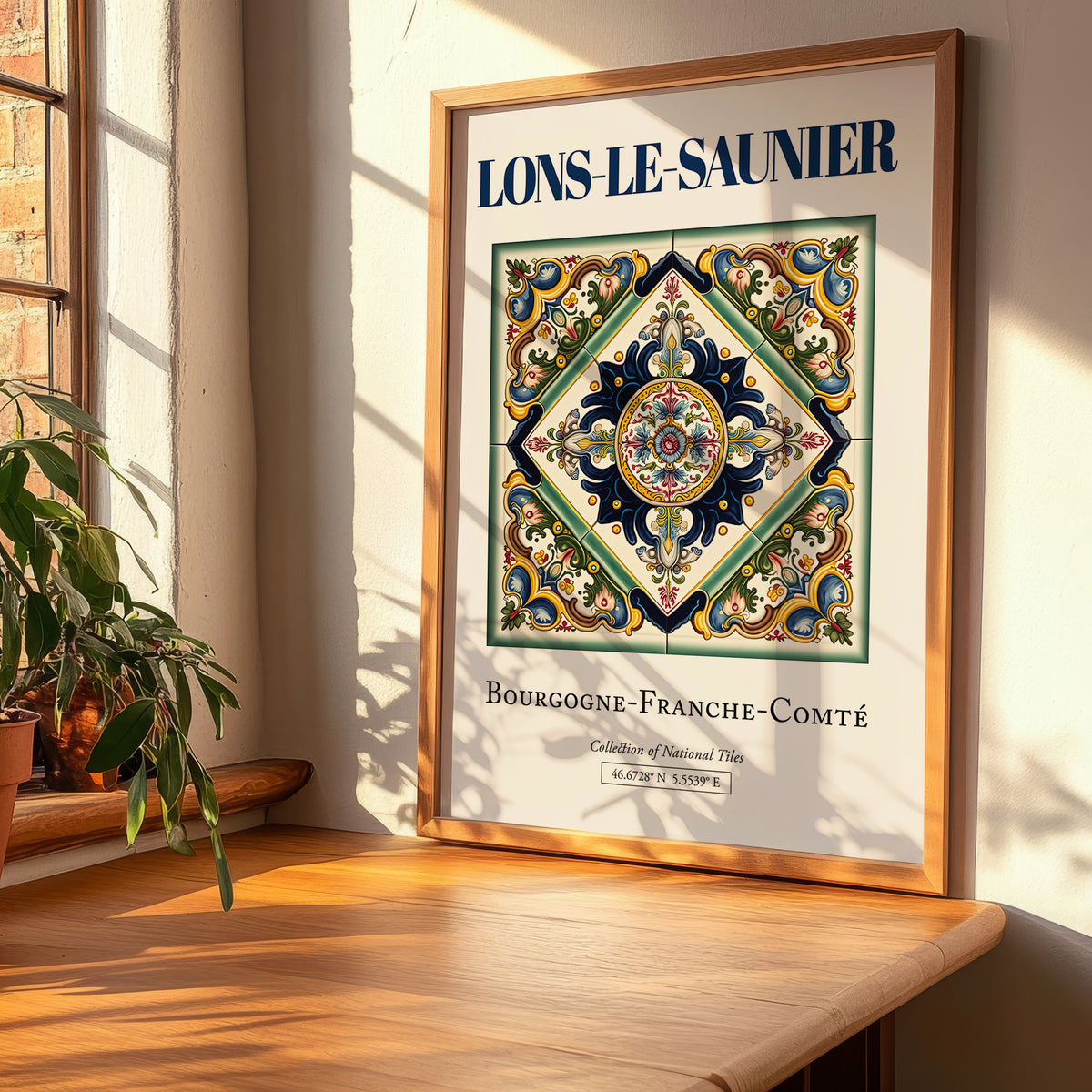 Lons-le-Saunier, France – Wanderlust-Inspired Poster, clean layout with no caption