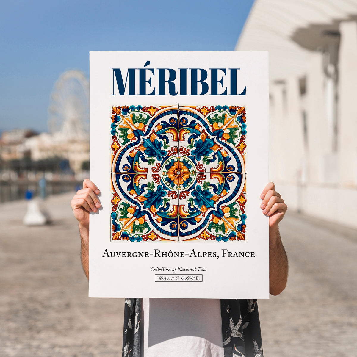 Méribel, France – Travel Wall Decor, no-text version framed in wood