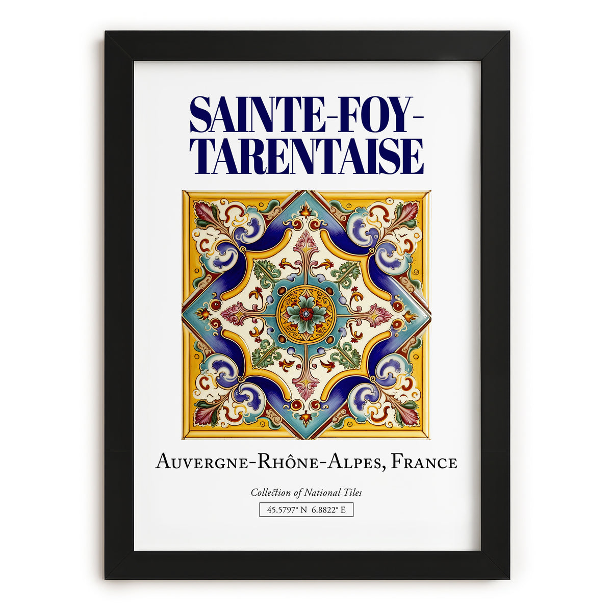 Sainte-Foy-Tarentaise, France – National Pride Wall Decor, in sleek black frame