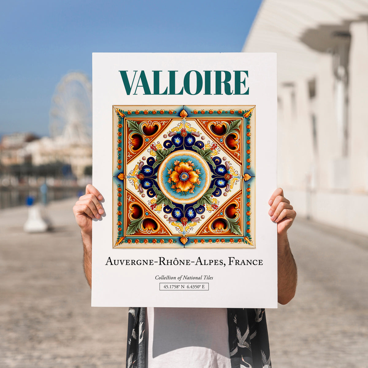 Valloire, France – Travel Print, no-text version framed in wood