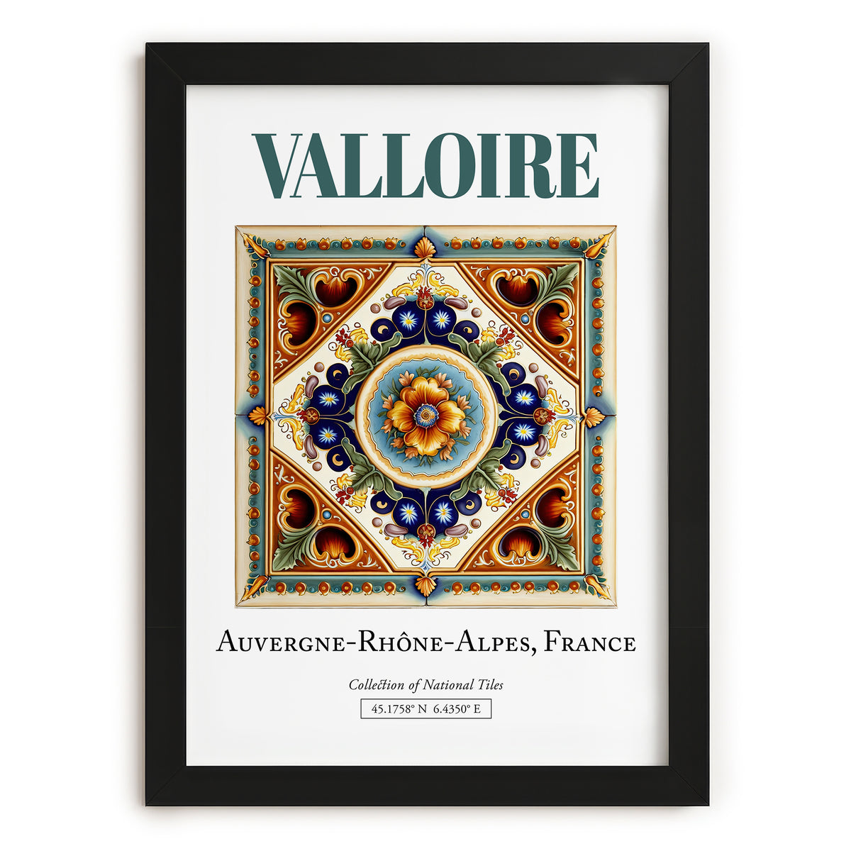 Valloire, France – Travel Print, in sleek black frame