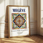 Megève, France – Minimalist Travel Print, styled in a charming Paris street view