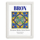 Bron, France – Travel Print, placed in minimal white frame