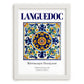 Languedoc, France – Travel Poster, placed in minimal white frame