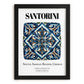 Santorini, Greece – Travel Poster, in sleek black frame
