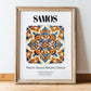 Samos, Greece – Country Culture Poster, in wooden frame leaning on the floor