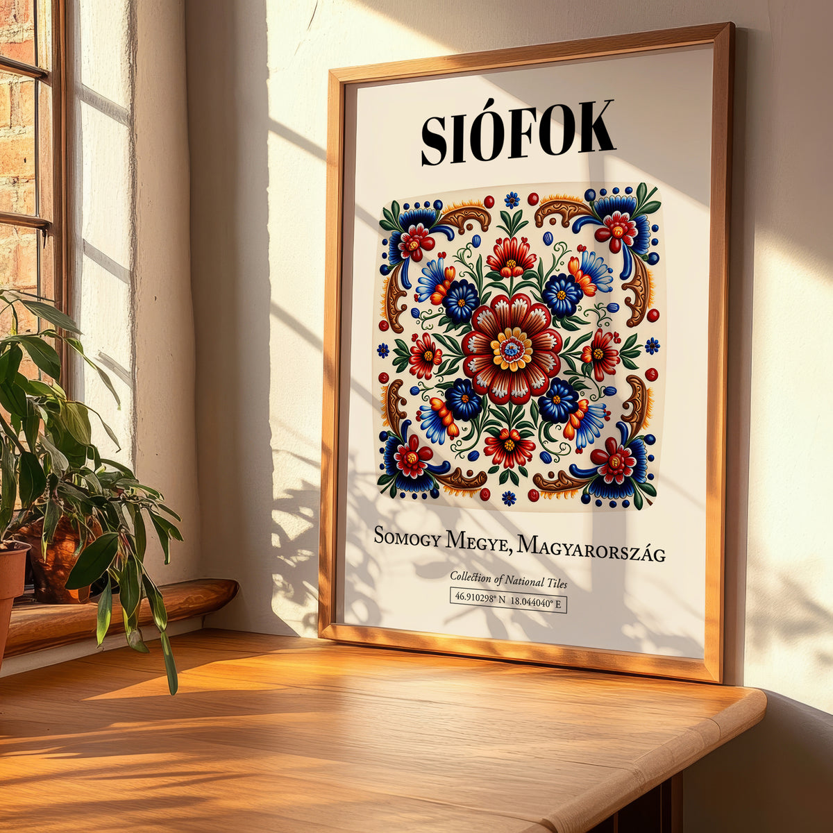 Siófok, Hungary – Travel Poster, clean layout with no caption