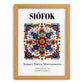 Siófok, Hungary – Travel Poster, set in oak frame