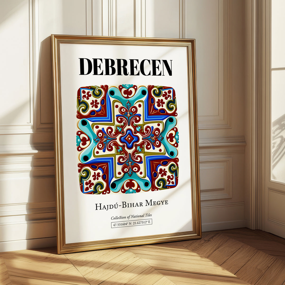 Debrecen, Hungary – Travel Poster, styled in a charming Paris street view