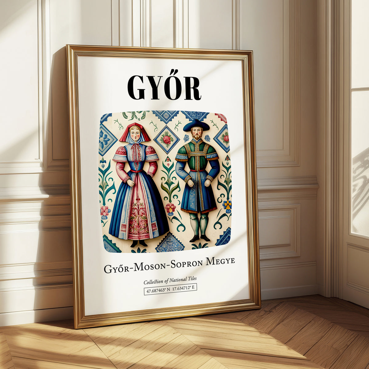 Győr, Hungary – Travel Poster, styled in a charming Paris street view