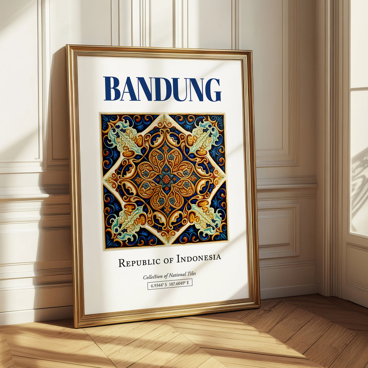 Bandung, Indonesia – Travel Poster, styled in a charming Paris street view