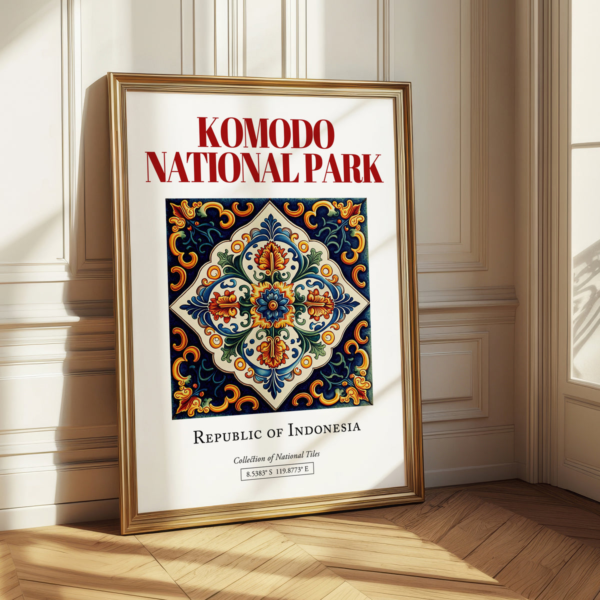 Komodo National Park, Indonesia – Travel Print, styled in a charming Paris street view