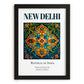 New Delhi, India – Travel Poster, in sleek black frame