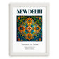 New Delhi, India – Travel Poster, placed in minimal white frame