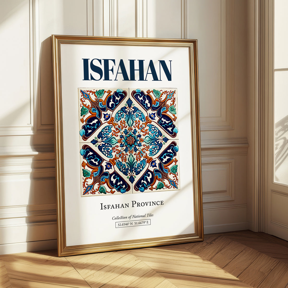 Isfahan, Iran – Vintage Travel Poster, styled in a charming Paris street view