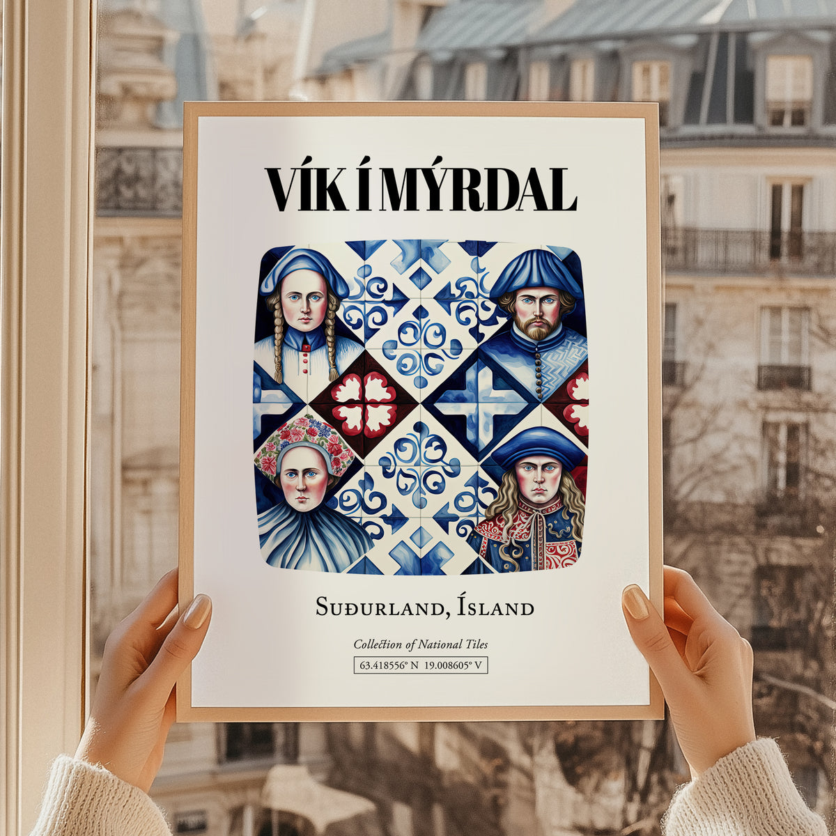 Vík Í Mýrdal, Iceland – Illustrated Travel Poster
