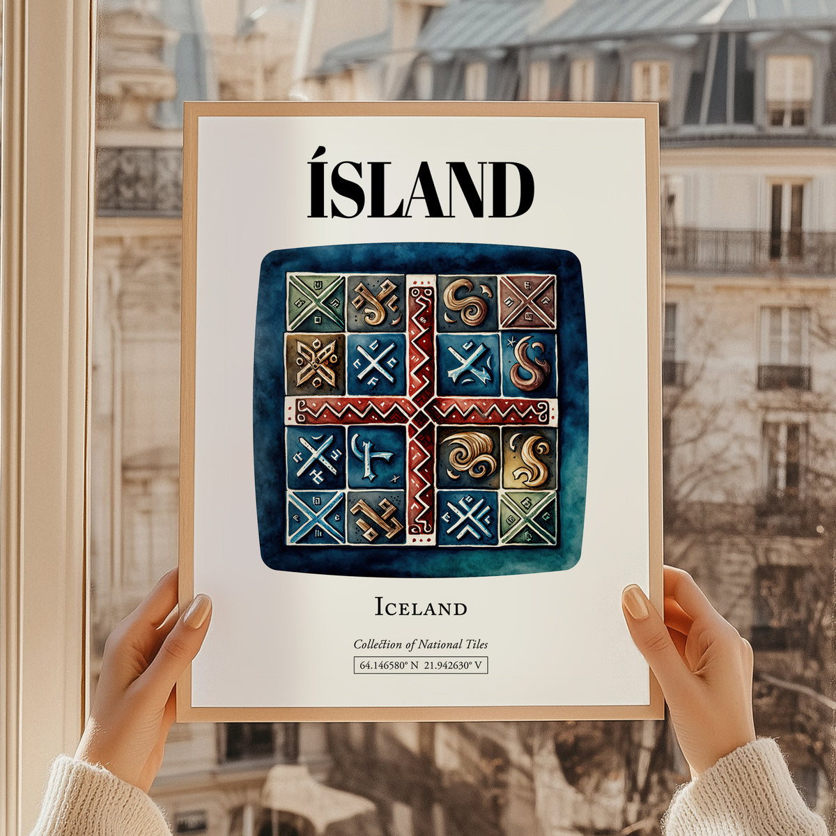 Ísland, Iceland – World Heritage Travel Poster