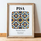 Pisa, Italy – Travel Print, in wooden frame leaning on the floor
